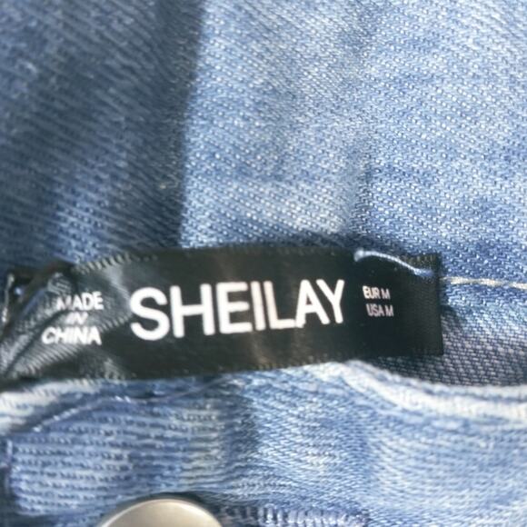 Sheilay High Waisted Ripped Leopard Patchwork Destroyed Jeans Size M - Picture 5 of 6